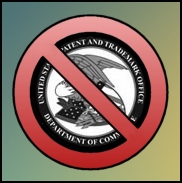 USPTO Logo with 'No' Symbol